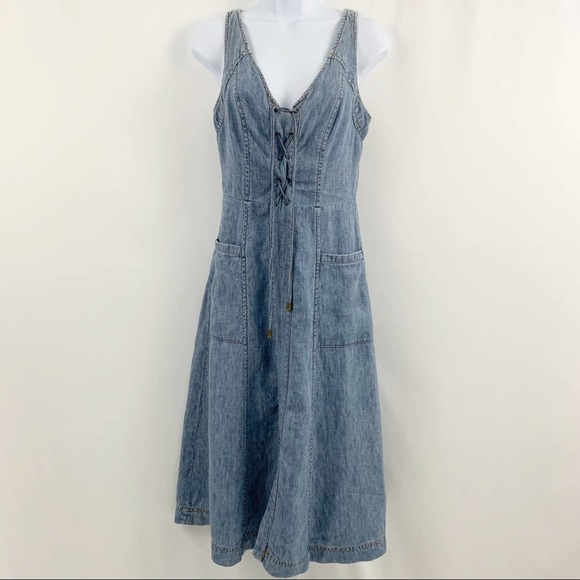 Anthropologie Holding Horses Atoll Denim D… - Picture 1 of 12